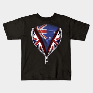 Australian Flag  Australia Flag zipped British Flag - Gift for Australian From Australia Kids T-Shirt